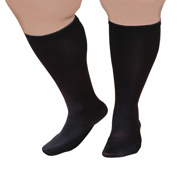Extra wide calf knee high socks